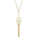 Collier Orusbijoux Collier En Argent Dor&eacute; Doubles Cercles Et Pendant Chaines Dor&eacute; Grenoble