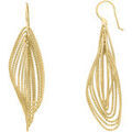Boucles oreilles Orusbijoux Boucles D'oreilles Argent Dor&eacute; Diamant&eacute; Tourbillon Dor&eacute; Grenoble