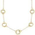 Collier Orusbijoux Collier En Argent Dor&eacute; Diamant&eacute; Classique Dor&eacute; Grenoble