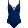 Maillots de bain Lisca Maillot de bain une pi&egrave;ce pr&eacute;form&eacute; gainant sans armatures Bleu