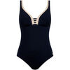 Maillots de bain Lisca Maillot de bain une pi&egrave;ce pr&eacute;form&eacute; gainant sans armatures Noir