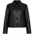 Vestes sur Grenoble : Veste Serge Pariente Veste en cuir Elina Ref 66359 Noir
