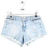 Short Zadig & Voltaire Mini short en coton bleu