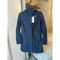 Manteaux sur Grenoble : Manteau K-Way Veste longue cintr&eacute;e enti&egrave;rement doubl&eacute;e chaude Bleu