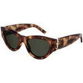 Lunettes sur Grenoble : Lunettes de soleil Saint Laurent SL M94 Lunettes de soleil, Havana/Vert, 53 mm