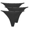 Strings Tommy Hilfiger 3 PACK MULTI SHAPE BOTTOM Noir