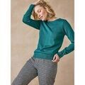 Pull Daxon by - Pull col rond avec laine m&eacute;rinos Vert