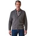 Gilets sur Grenoble : Gilet Daxon by - Gilet torsad&eacute; avec laine Gris