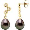 Boucles oreilles Pearls & Colors Boucles d'Oreilles PRESTIGE V&eacute;ritables Perle - Lina multicolor