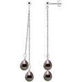 Boucles oreilles Pearls & Colors Boucles d'Oreilles Pendantes V&eacute;ritables Perle - Louisa multicolor Grenoble