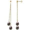 Boucles oreilles Pearls & Colors Boucles d'Oreilles Pendantes V&eacute;ritables Perle - Louise multicolor