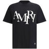 T-shirt Amiri STAGGERED LOGO TEE BLACK