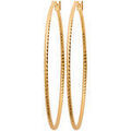 Boucles d'oreille sur Grenoble : Boucles oreilles Brillaxis Boucles d'oreilles Cr&eacute;oles cisel&eacute;es 50 mm Jaune