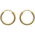 Boucles d'oreille sur Grenoble : Boucles oreilles Brillaxis Cr&eacute;oles plaqu&eacute; or 16mm Jaune