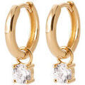 Boucles d'oreille sur Grenoble : Boucles oreilles Brillaxis Cr&eacute;oles pampille ronde OZ 10mm Jaune