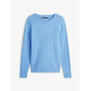Pull Tommy Hilfiger Pull torsad&eacute; bleu en coton Bleu