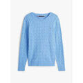 Pull Tommy Hilfiger Pull torsad&eacute; bleu en coton Bleu