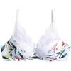 Rembourr&eacute;s Pomm'poire Soutien-gorge ampliforme coque moul&eacute;e imprim&eacute; Etourdie Blanc