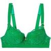 Rembourr&eacute;s Pomm'poire Soutien-gorge ampliforme en dentelle fran&ccedil;aise verte Tokyo Vert
