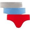 Boxers Pomm'poire Lot de 3 slips boy rouge, gris bleu Happy Plain by Djemb&eacute; Multicolore