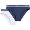 Culottes & slips Morgan Lot de 2 slips en coton blanc Ines Blanc