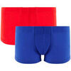 Boxers Pomm'poire Lot de 2 boxers boy rouge bleu Cool Plain by Djemb&eacute; Multicolore