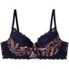 Rembourr&eacute;s Pomm'poire Soutien-gorge ampliforme coque moul&eacute;e en dentelle fran&ccedil;aise Bleu