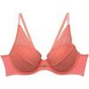 Rembourr&eacute;s Pomm'poire Soutien-gorge ampliforme coque moul&eacute;e rose Gaufrette Orange