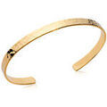 Bracelets Brillaxis Bracelet jonc martel&eacute; plaqu&eacute; or Jaune Grenoble