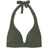 Maillots de bain Pomm'poire Haut de maillot de bain triangle kaki Zanzibar