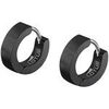 Bijoux piercing Lotus Boucles d'oreilles homme Style acier noir