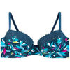 Rembourr&eacute;s Pomm'poire Soutien-gorge ampliforme coque moul&eacute;e multico bleu Savane Multicolore