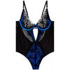 Maillots de corps Pomm'poire Body tanga noir/bleu Alcove Noir