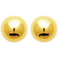 Boucles oreilles Brillaxis Boucles d'oreilles boule acier dor&eacute; 12mm Jaune Grenoble