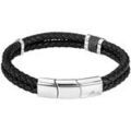 Bracelets Lotus Bracelet homme Style cuir noir
