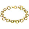 Bracelets Lotus Bracelet Style acier dor&eacute; maille Jaseron Jaune
