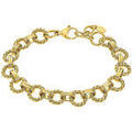 Bracelets sur Grenoble : Bracelets Lotus Bracelet Style acier dor&eacute; maille Jaseron Jaune