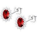 Boucles oreilles Lotus Clous d'oreilles Silver Marquise rouge Grenoble
