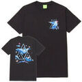 Tee-shirts sur Grenoble : T-shirt Huf T-SHIRT SPACE DOLPHINS WASHED SS BLACK