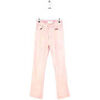 Jeans flare / larges Mother Jean droit en coton rose