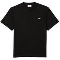 Tee-shirts sur Grenoble : T-shirt Lacoste T-shirt -Noir - signature brod&eacute; en jersey &eacute;pais Noir