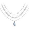 Colliers sur Grenoble : Collier Sc Crystal BS4407-SINI-SN016+B2378-ARGENT+B2370