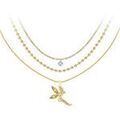Colliers sur Grenoble : Collier Sc Boh&egrave;me BS065-SN022-CRYS+B2385-DORE+B2382 Dor&eacute;