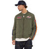 Blouson Von Dutch Veste zipp&eacute;e homme de moto en polyester avec patchs Oil Kaki