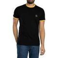 Tee-shirts sur Grenoble : T-shirt Trojan T-shirt &agrave; bordure avec insigne de drapeau Noir