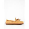 Chaussures bateau Minnetonka Mocassins en cuir suede fourr&eacute;s en laine PILE LINE HARDSOLE Marron