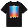 T-shirt Casablanca GRADIENT STACKED LOGO TSHIRT BLACK