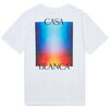 T-shirt Casablanca GRADIENT STACKED LOGO T-SHIRT WHITE