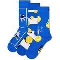 Chaussettes sur Grenoble : Chaussettes Happy socks unisexe Chaussettes Paquet de 3