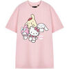 T-shirt Hello Kitty Sanrio Friends T-shirt &agrave; manches courtes Rose